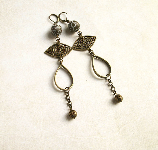 kolczyki - inne S A L E : UNIKATOWE kolczyki :: oko proroka