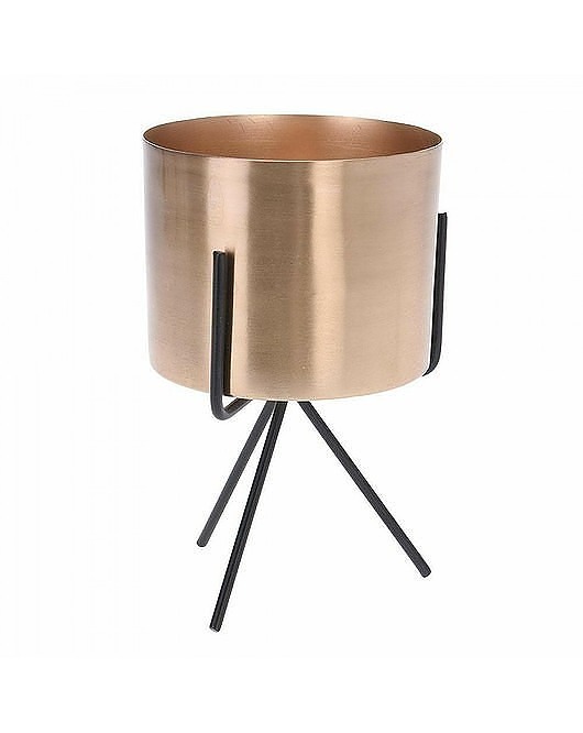 kwietniki Kwietnik Metalowy Osłonka Złota 22 cm