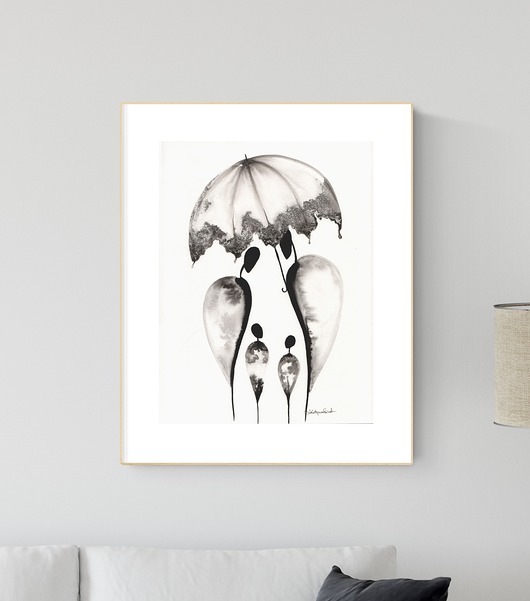 grafika 30X40 cm wykonana ręcznie MiniMalArt