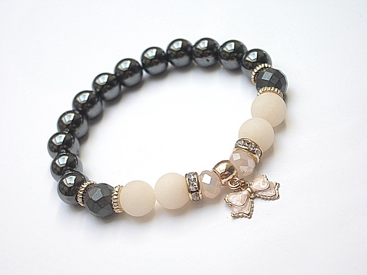 Nude bow vol. 3 /20.08.15/ - bransoletka KiKa pracownia