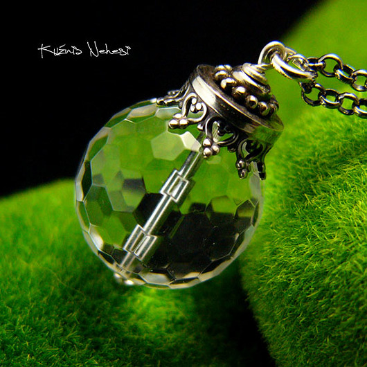 wisiory Naszyjnik Ice - Kryształ Górski Srebro