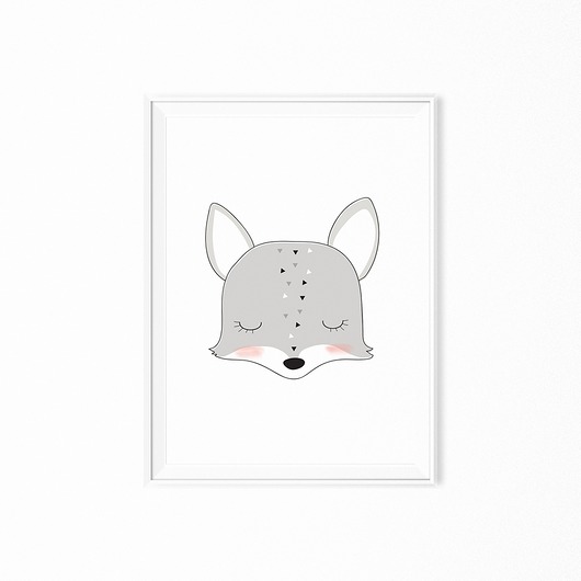 Plakat skandynawski Fox Lis myscandi