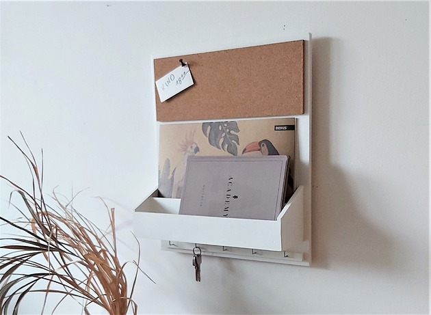 organizery Drewniany organizer, na ścianę, na ulotki