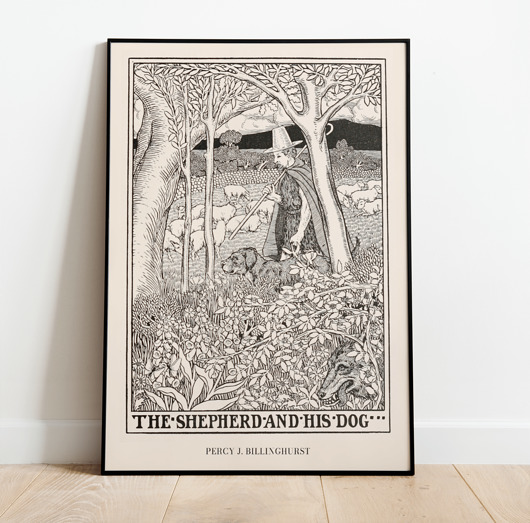 plakaty Plakat vintage szkic shepherd - PASTERZ