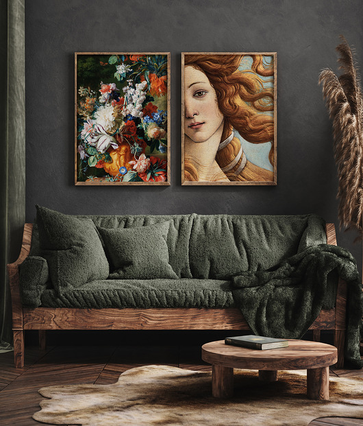 plakaty Zestaw plakatów - kwiaty vintage