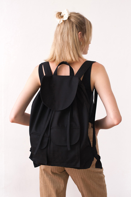 plecaki Plecak bawełniany z dwiema kieszeniami