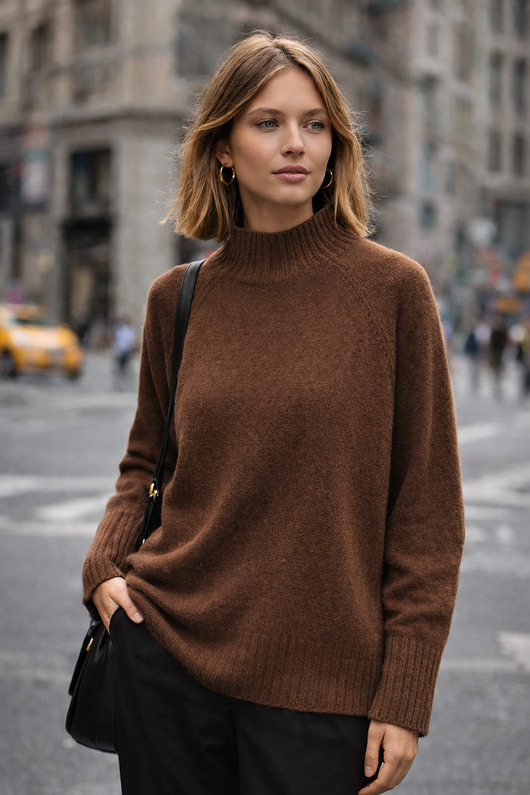 swetry damskie  Sweter z wełny i kaszmiru NORDIC