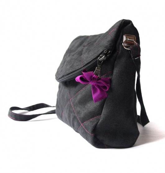 torebka midi - black&pink -  elfagado