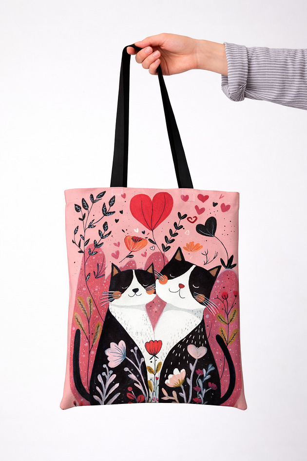 torby na zakupy Torba ekologiczna. Zakochane kotki