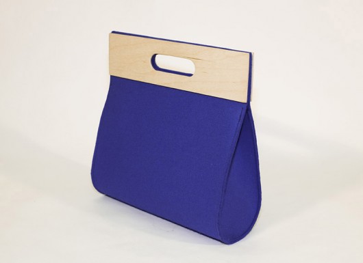 Big felt bag blue moo studio