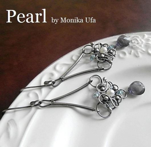 kolczyki wire wrapping Aqatic