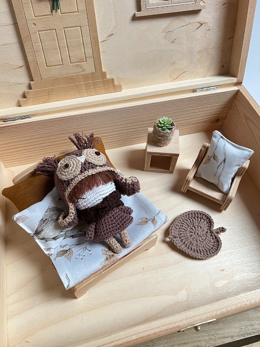 klocki i zabawki drewniane Drewniany domek Sowy Licji