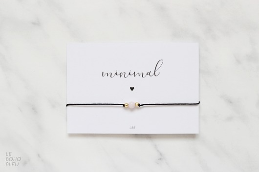 Minimalist Rose Jade Bracelet Le Boho Bleu
