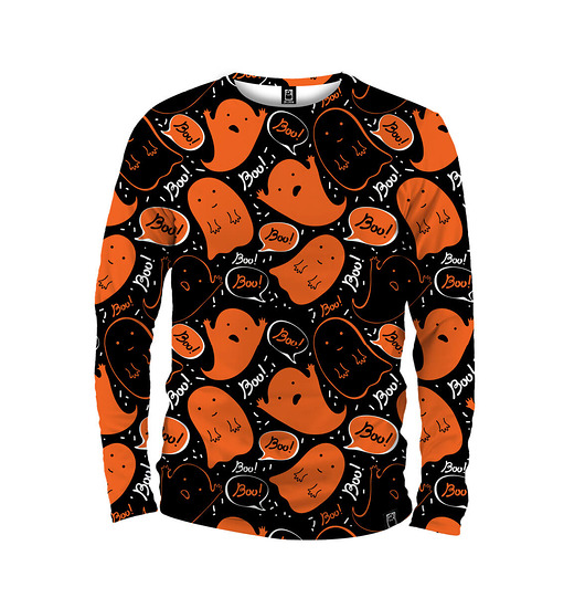 bluzy męskie Koszulka Longsleeve Męska DR.CROW Boo Ghost