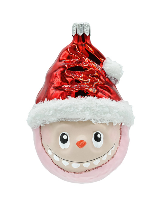 ozdoby choinkowe Bombka choinkowa: Labubu w czapce Mikołaja: różowe