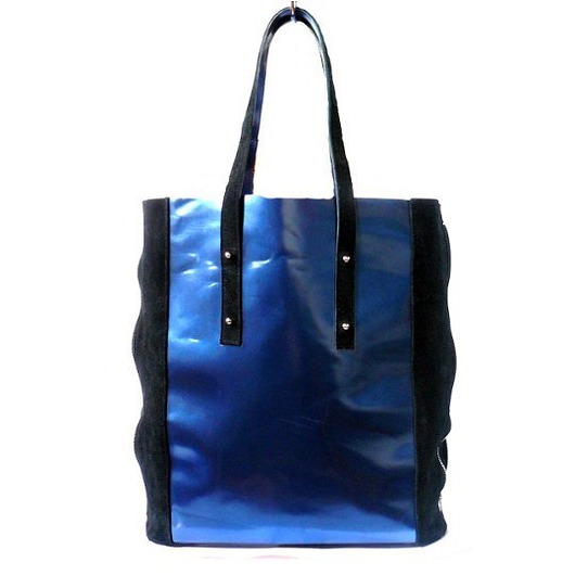 Blue metalic bag Łagoda