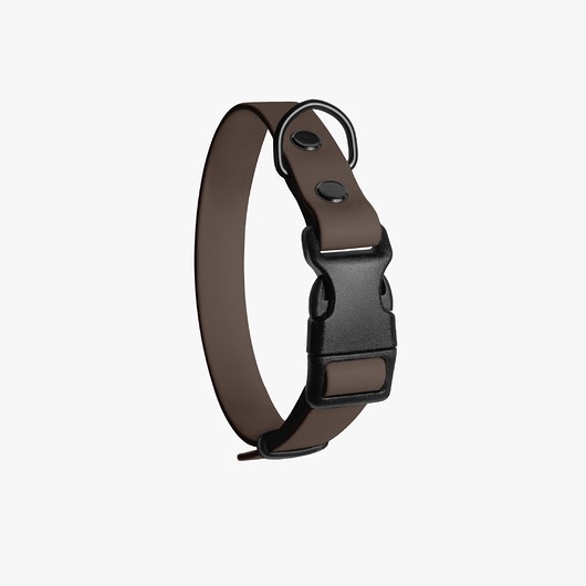smycze i obroże dla psów i kotów Obroża sportowa basic - BioThane - Dark Brown