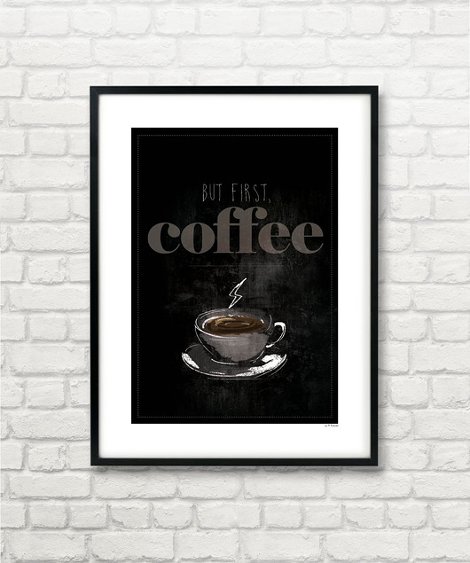COFFEE - grafika z serii  KITCHEN STORY Col Claudine