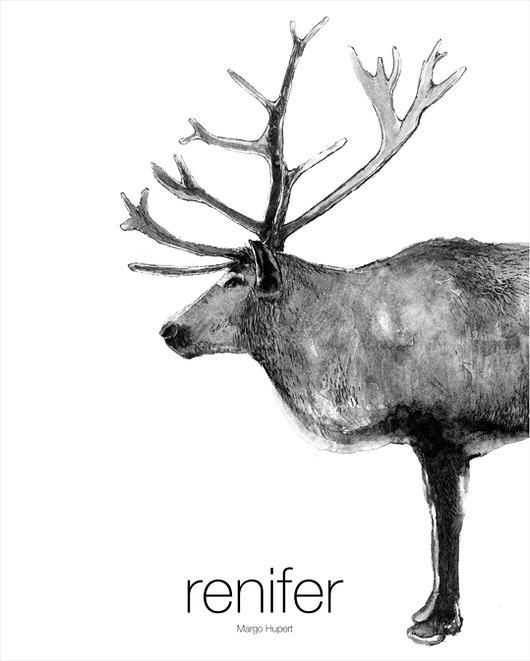 renifer plakat/poster, wydruk cyfrowy Margo Hupert