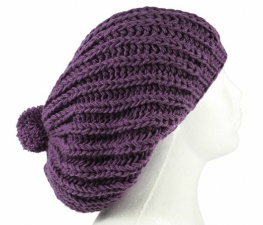 BERET wrzosowy RękaProduction