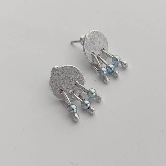 kolczyki z kamieniami Kolczyki OKRĄG