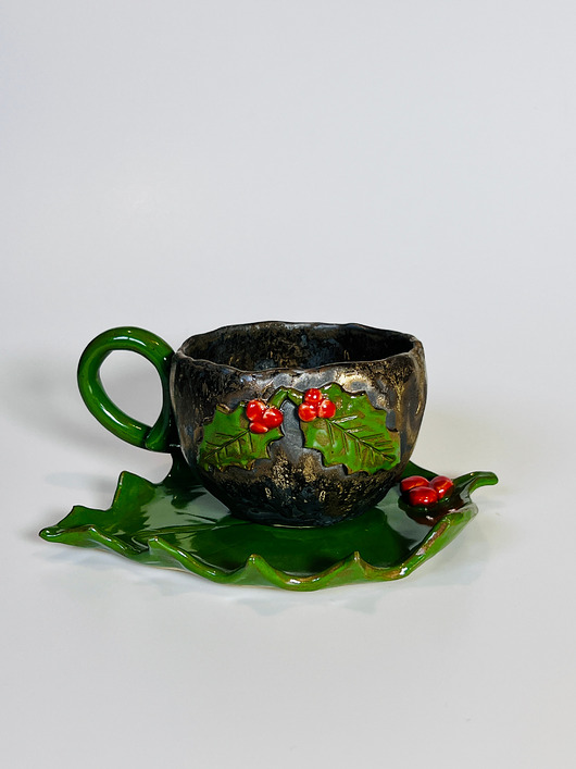 filiżanki Filiżanka z podstawką Christmas