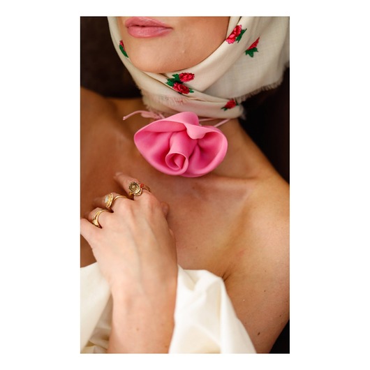 chokery Choker w kolorze  różowym