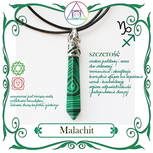 wisiory MALACHIT obelisk
