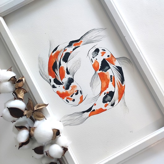 obrazy Akwarela ryby