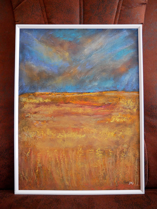 obrazy Po burzy akryl i pastela sucha