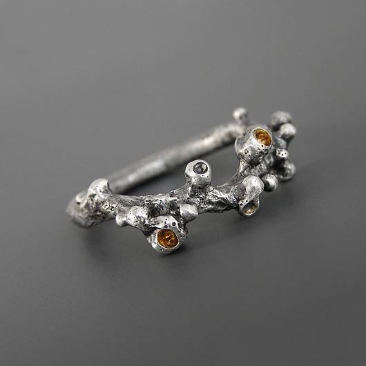 pierścionki srebrne Pierścionek Botanika, srebro