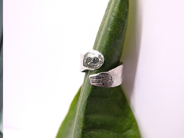 pierścionki srebrne Pierścionek leniwiec ze srebra
