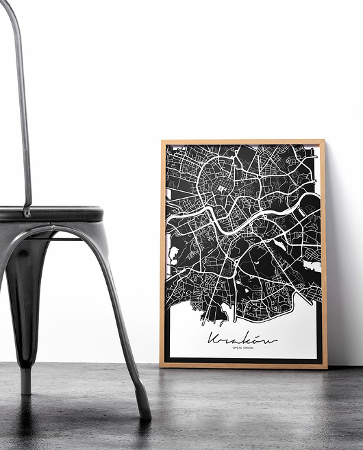 Plakat Kraków mapa Peszkowski Graphic