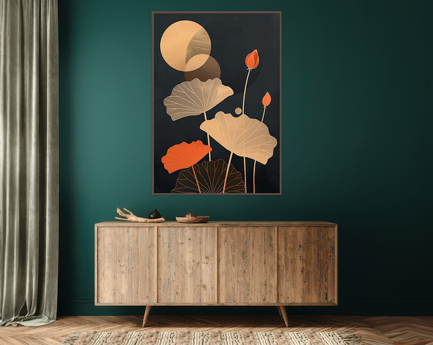 plakaty Lotus - Plakat, druk - Chiński Orient, Harmonia Zen, Roślinny #69