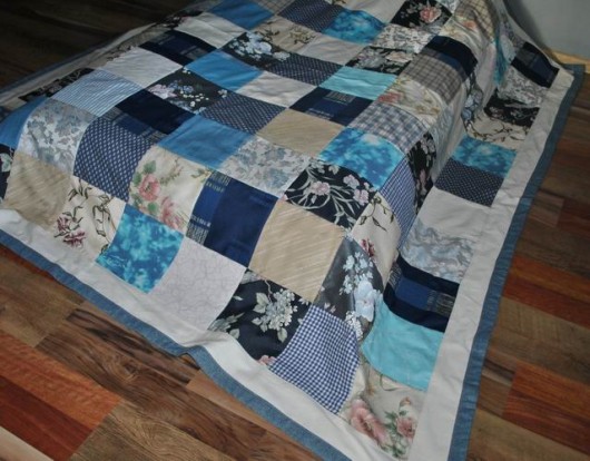 Narzuta patchwork :Błękity i granaty MonikaKS