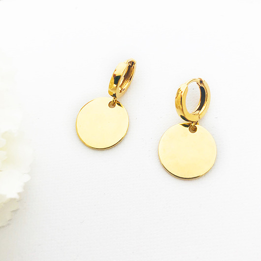 Złote kolczyki z kołami , gold circle earrings Anemon Atelier