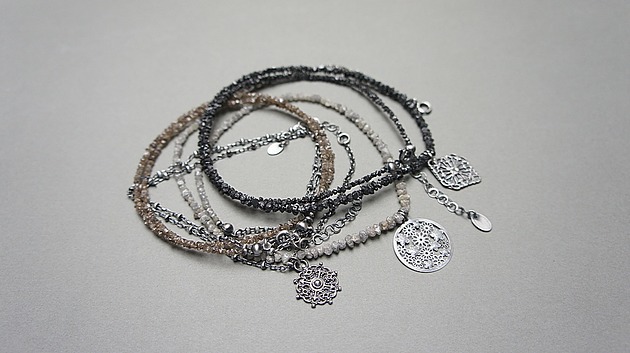 srebrne naszyjniki Diamonds / l. grey/  naszyjnik