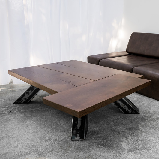 stoliki kawowe Stolik kawowy lity Dębowy Design Loft Industrial