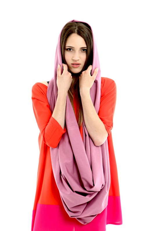 Dzianinowy Komin XXL 2x większy POWDER PINK CADOaccessories