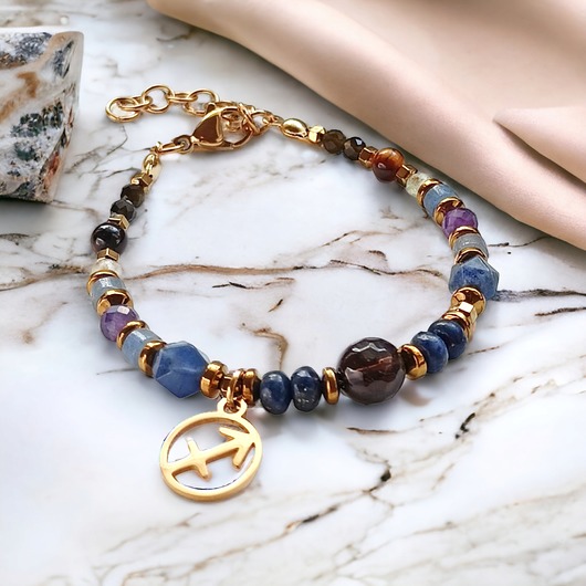 bransoletki z kamieni naturalnych STRZELEC - zodiac collection - PREMIUM