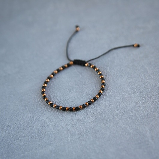 bransoletki na sznurku Złoty/czarny - bransoletka