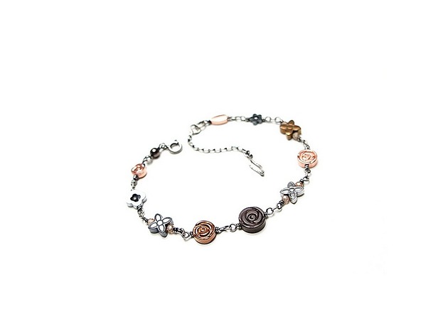 bransoletki srebrne Colours mix vol. 8 /hematite rose gold/ - bransoletka