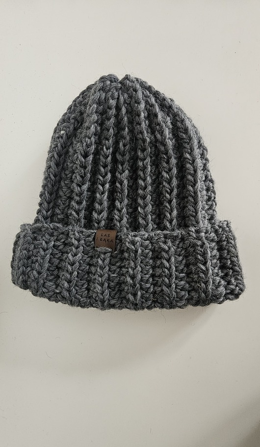 czapki damskie Szara Czapka wełniana