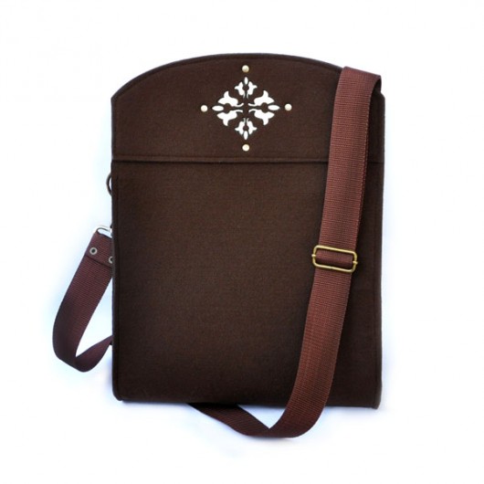 CuT-OuT BAG - vol.3 brązowa z białym wzorem Beltrani