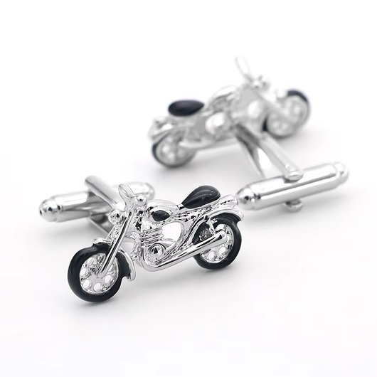spinki do mankietów Ekskluzywne spinki do mankietów w kształcie motocykla Akademia Stylu