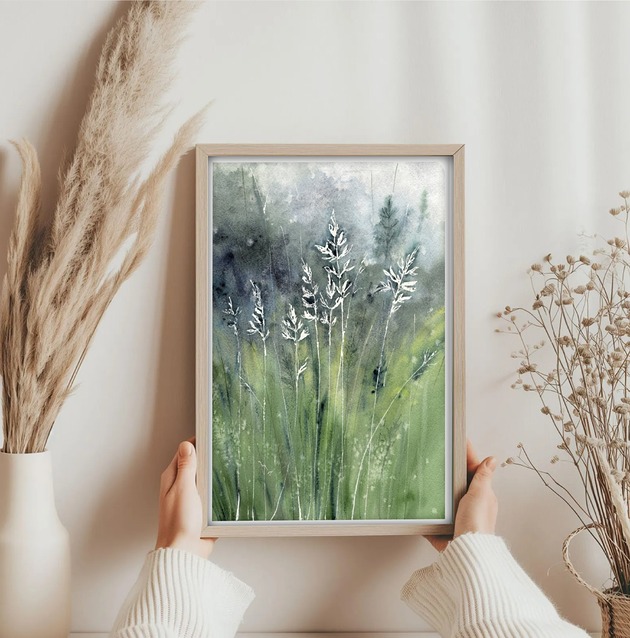 grafiki i ilustracje Subtelna łąka