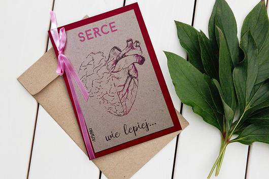 Kartka okolicznościowa "Serce" Joanna Klupś