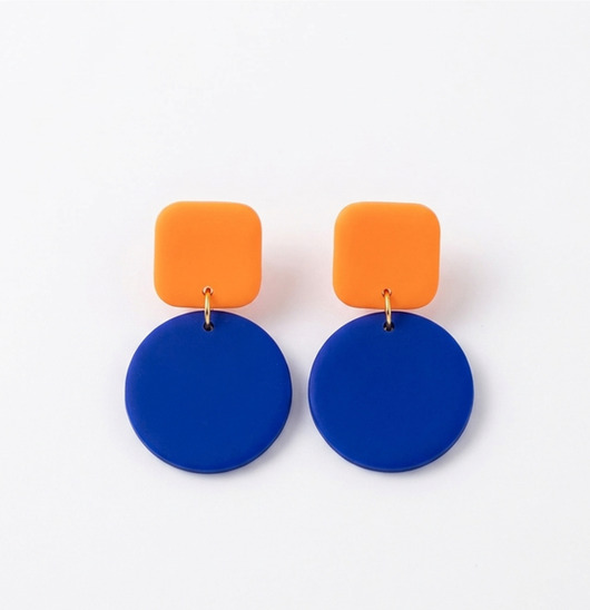 kolczyki z masy plastycznej Kolczyki Blue