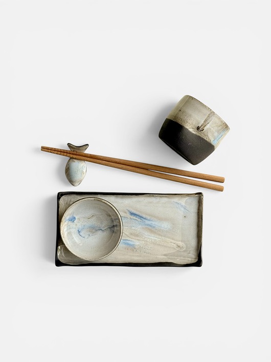 patery i talerze SAN dark sushi set