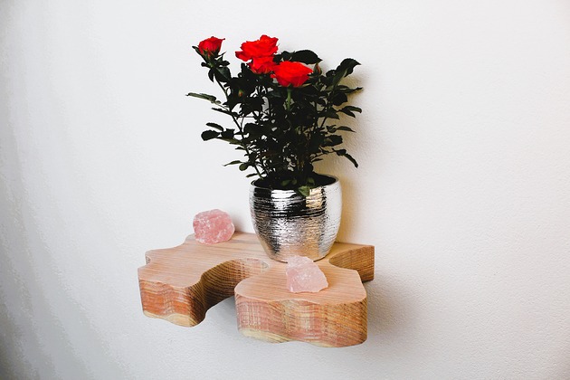 półki Półka ścienna z niewidocznym mocowaniem- wzór numer 5/biały